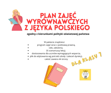 Roczny plan zajęć wyrównawczych z języka polskiego dla klasy 7 szkoły podstawowej
