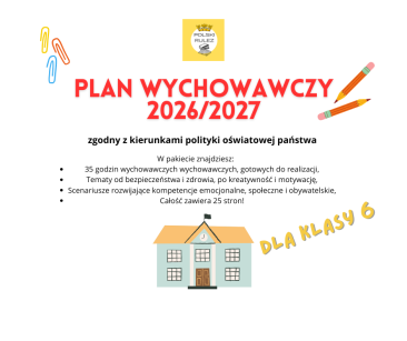 Plan wychowawczy klasy VI szkoły podstawowej