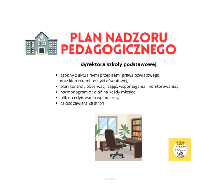 Plan nadzoru pedagogicznego dyrektora